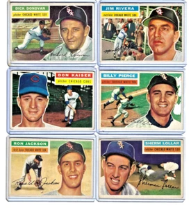 Lot of 6 1956 Topps Baseball Cards #18 70 124 160 186 243-all in GOOD CONDITION! - Picture 1 of 8