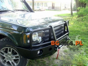 LAND ROVER DISCOVERY II 2 FRONT STEEL BUMPER BAR with WINCH PLATE - Picture 1 of 9
