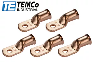 5 Lote 1/0 1/4" Anillo de orificio Terminal Lug Desnudo Cobre sin aislamiento AWG - Imagen 1 de 7