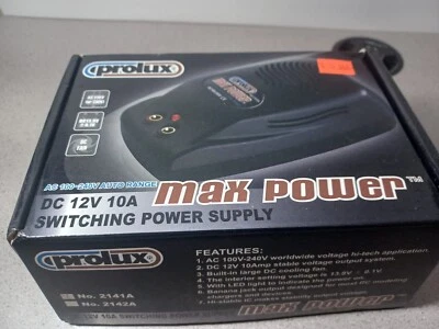 Prolux Hobby Power Supply 12VDC 10Amp 110V Switching Power Supply - Image 1 of 3