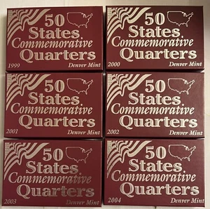 1999-2004 50 STATES COMMEMORATIVE QUARTERS DENVERA MINT, 6 SETS, 30 QUARTERS 25C - Picture 1 of 4