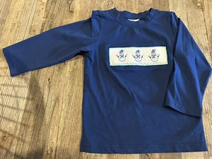 Fisch And Bry Boys Long Sleeve Snowman Shirt Size 4 - Picture 1 of 1