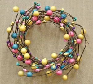 3-1/2" Easter Spring Colorful Candy Shop Candle Ring - Picture 1 of 1