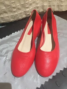Top Shop rote Lederschuhe Größe 2 (35) - Bild 1 von 6