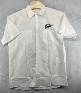 Red Kap Drew Estate Cigar Safari Style White Button Down Shirt Men's XL NEW - Picture 1 of 7
