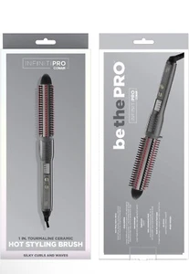 INFINITIPRO BY CONAIR Nano Tourmaline Ceramic Hot Curl Brush, 1-Inch - Picture 1 of 5