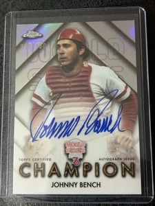 2025 Topps Chrome World Series Champion Johnny Bench Auto 10/100 WSC-JB - Picture 1 of 3
