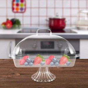 Cold Dish Buffet Tray Serving with Lid Cake Stand Dome Display Server - Picture 1 of 12