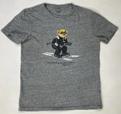 Polo Ralph Lauren Ski Bear Graphic T-shirt Women Small Heather Gray Short Sleeve - Image 1 of 4