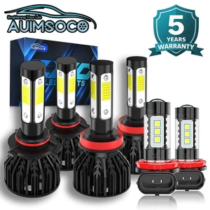 For Jeep Grand Cherokee 2014-2018 6000K LED Headlight Fog Light Bulbs Cool White - Picture 1 of 17