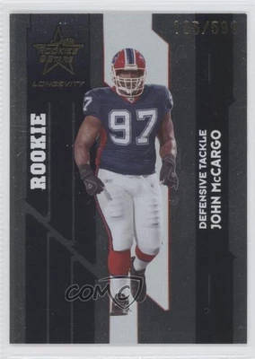 2006 Leaf Rookies & Stars Longevity Rookie /599 John McCargo #242 RC - Image 1 of 2