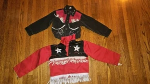 vintage kids western Shirts size 5 & 6 Straight Shooter Sanforized Lot Of 2 - Picture 1 of 12