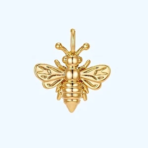 14K Solid Yellow Gold Lucky Bee Shape Pendent JNK (Without Chain) - Picture 1 of 11