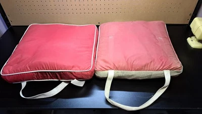 2 Винтажных Красных Лодочных Подушки Kent Kapok Метательное Персональное Флотационное устройство - Изображение 1 из 4