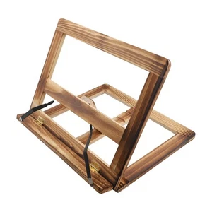 Faltbarer Rezeptbuch-Stand, Holzrahmen-LesebüCherregal, Tablet-PC-StüTzstan2392 - Afbeelding 1 van 7