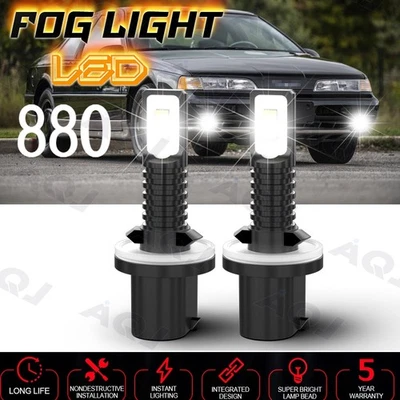 For Ford Thunderbird 1990-1993 Bright 2X 880 LED Fog Light Bulbs 6000K Foto 1 de 4