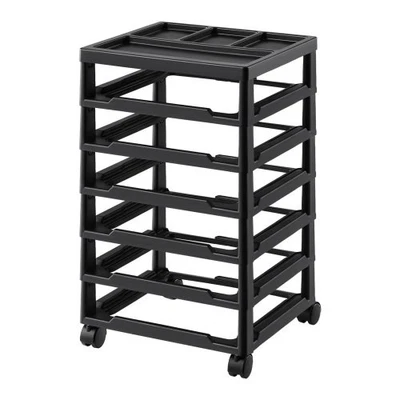 VEVOR Scrapbook Rolling Storage Cart,6-Tier Large Capacity with Organizer Top,Bl - Image 1 of 4