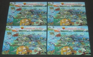 United Nations 1998 Oceans Exploration Marine Life 4 Sets of 3 sheets of 12 VFNH - Bild 1 von 1