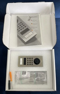 Estación de Video IP DOORBIRD D1101V, Acero Inoxidable V2A, Montaje Superficial, Cepillado Foto 1 de 2