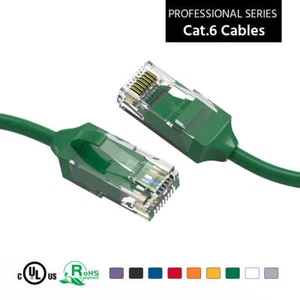 3Ft CAT6 28AWG Slim Ethernet Network Cable Green - Picture 1 of 1