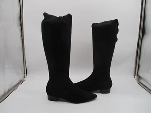 Zara Basic Collection Black Over the Knee Sock Boots Womens Size 37 - Picture 1 of 10