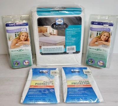 Protector de colchón impermeable con juego de protectores de almohada Sealy Premier tamaño king Foto 1 de 4