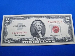 $2 UNITED STATES NOTE - 1963 RED SEAL - CU (dp2$1) - Picture 1 of 2