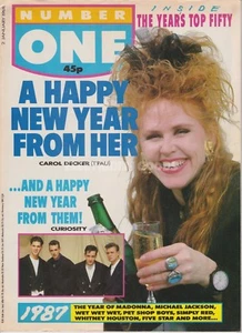 NUMBER ONE MAGAZINE - CAROL DECKER, CURIOSITY KILLED THE CAT - JAN 88 - Picture 1 of 2