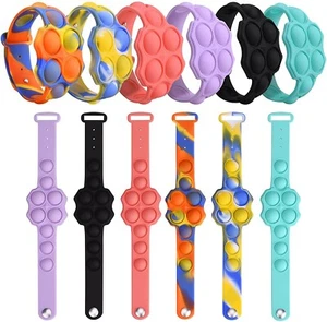 1 pieza BANDA Pop It Brazalete Arco Iris Calmante Niños Pulsera Empuje Autismo Fiesta de Estrés - Imagen 1 de 14