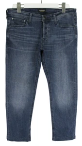 JACK & JONES Slim / Glenn Jeans Men's W33 L24 Stretch Whiskers Faded - Picture 1 of 8