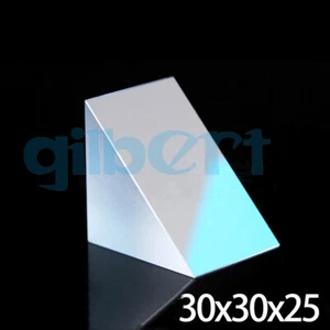 Prisma triangolare in vetro ottico 30x30x25 mm Lsosceles K9 con pellicola riflettente - Foto 1 di 7