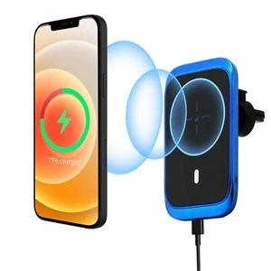 15W Magnetic Wireless Car Charger for iPhone 13/ 12 (Mini, Pro, ProMax) - Picture 1 of 16