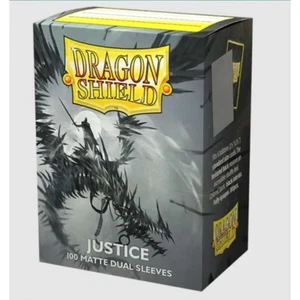 DRAGON SHIELD Matte Dual Justice 100 CARD SLEEVES DECK PROTECTOR MTG Pokémon - Picture 1 of 1