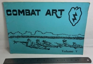 Combat Art 1969 Vol V US 25th INFANTRY DIVISION Artist PB Vtg Book Vietnam War - Foto 1 di 11