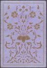 Playing Cards Single Card Old Antique Square Corner  Non Rev. GOLD ART FLOWERS B
