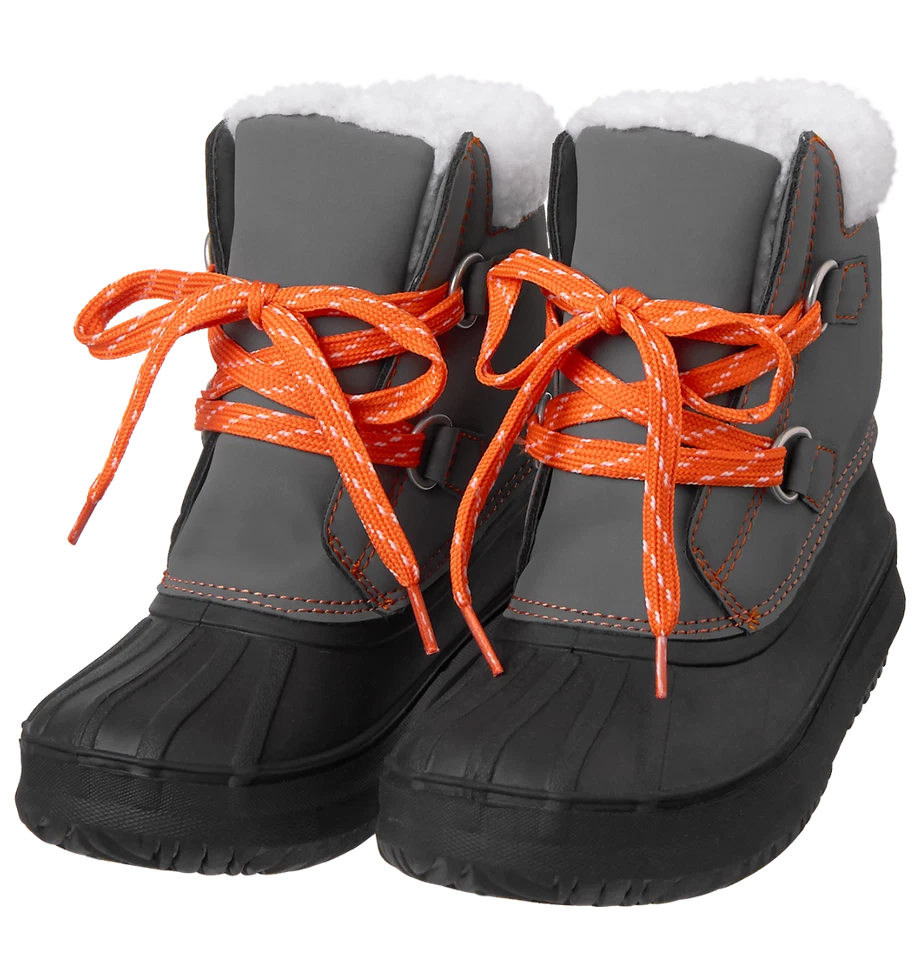 Gymboree Nuevo con Etiquetas Niños Gris Gris Naranja Invierno Botas de Nieve Zapatos talla 9 Foto 1 de 1