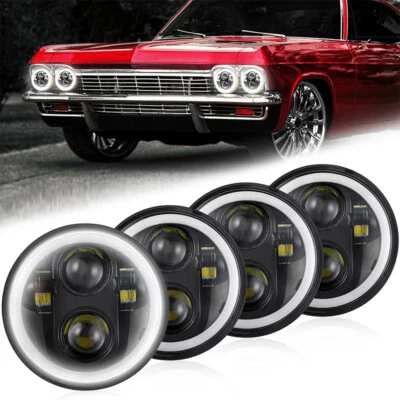 4PCS 5.75" 5-3/4" Round Led Headlights for GMC C15/C1500 Pickup C2500 Suburban - Imagem 1 de 4