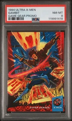 1994 FLEER ULTRA X-MEN GAMBIT GAME GEAR PROMO - PSA 8 - Image 1 of 2