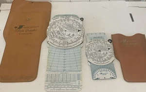 Jeppesen CSG-1P & CSG -2p Aviation 3-Way Slide Graphic Computer and Case Vintage - Bild 1 von 14