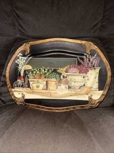 Tam San Designs Kathryn White NC Hand Painted Paris Apartment Flower Market 14" - Picture 1 of 17