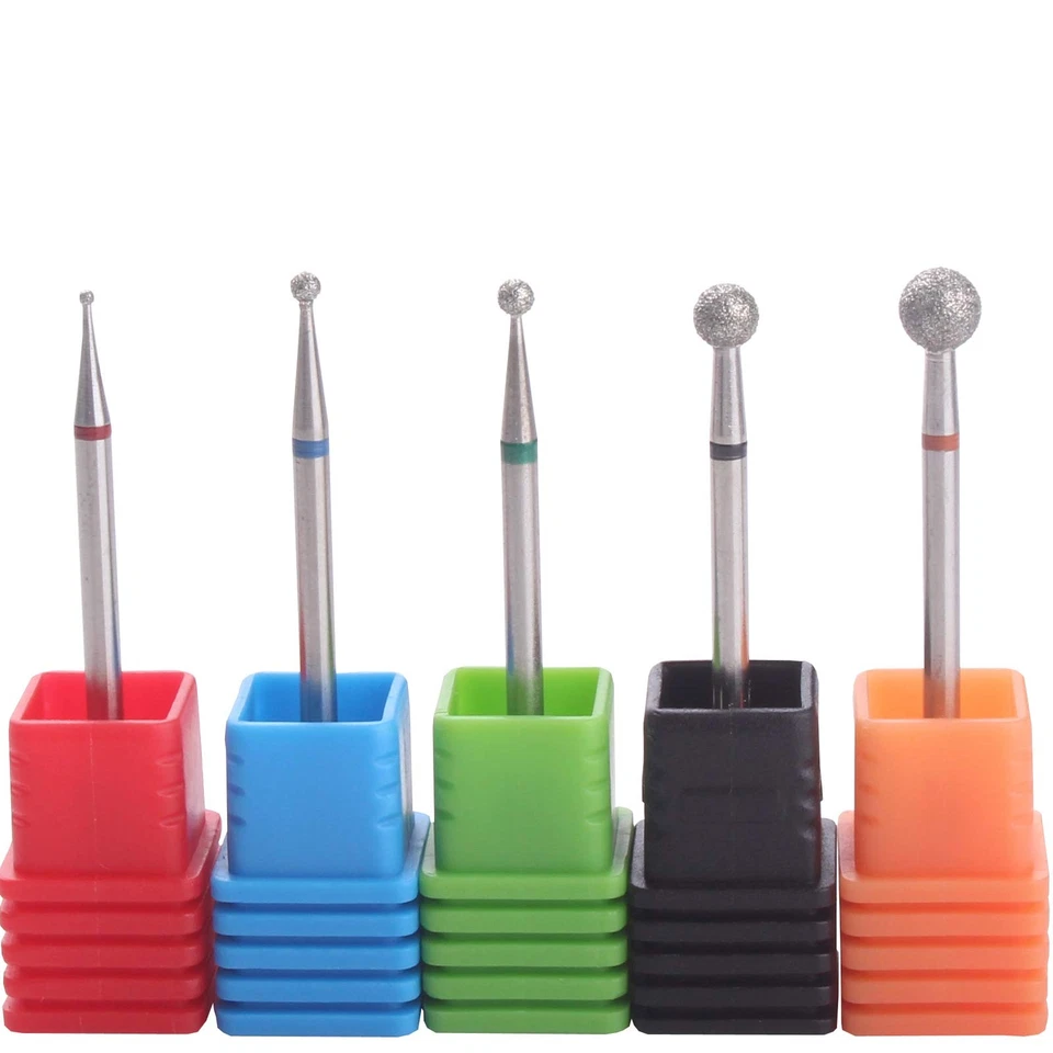 5pcs Russian Manicure Pedicure Diamond Cuticle Bits for Electric Drill Nail US