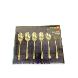 6 Mocca Spoons stainless Steel  Zwilling J. A. Henckels Germany New In Gift Box - Picture 1 of 9