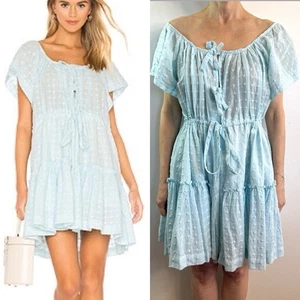 Innika Choo Size 2 M 12 Pale Blue Sea Mist Alotta Gud Summer Dress Designer - Picture 1 of 24