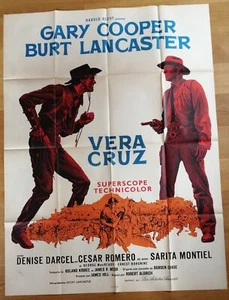 VERA CRUZ gary cooper lancaster affiche cinema originale 160x120 western R60s - Imagen 1 de 1