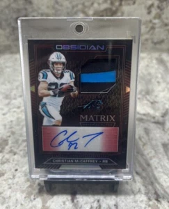 2019 Panini Obsidian NFL Christian Mccaffrey Matrix Patch Auto /5 Panthers - Picture 1 of 3