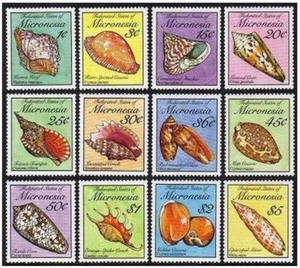 Micronesia 83-102, MNH. Michel 142-153A. Sea Shells 1989. - Picture 1 of 1
