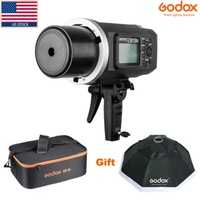 US Godox AD600BM 600W HSS 1/8000s 2.4G Outdoor Studio Flash Light+ Case+ Softbox - Image 1 of 4