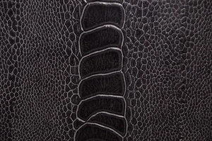 80 -90 sf. Gray Ostrich Leg Print Cow Leather Hide Skin ka2ef - Picture 1 of 10