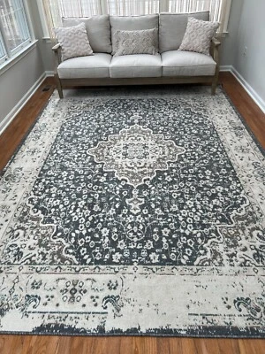 Alfombra de área nueva para sala de estar 8x11,5x8 alfombra de piso en gris Foto 1 de 2