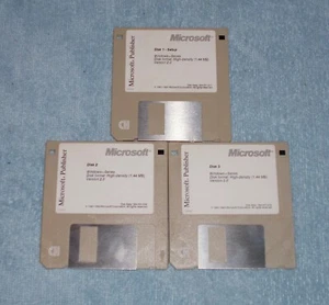 JUEGO DE DISQUETE DE 3 DISCOS DE COLECCIÓN MICROSOFT EDITOR 1991-1993 (1,44 MB) VERSIÓN. 20 - Imagen 1 de 2